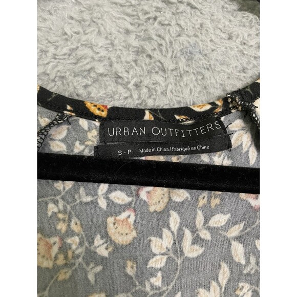 Urban Outfitters Women’s Julia Tiered Fit & Flare Black Beige Dress Size Small - Picture 3 of 10